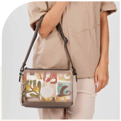 Torebka damska trzykomorowa - ANEKKE MUSE AMPHORA 42713-184