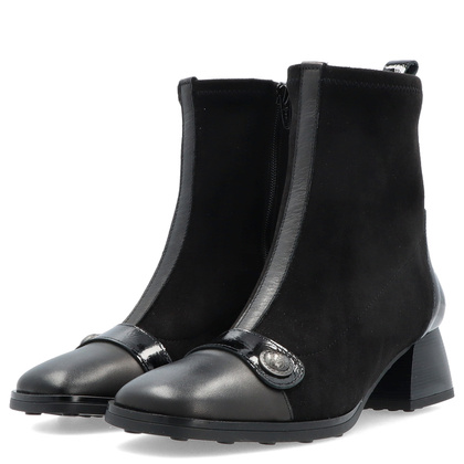 Hiszpańskie botki na obcasie - HISPANITAS HI254219 CZARNE