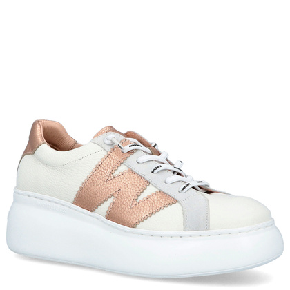 Hiszpańskie sneakersy premium - WONDERS A-2670 BIAŁE