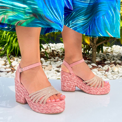 Sandały na platformie - LEJADE 3350 RÓŻOWE