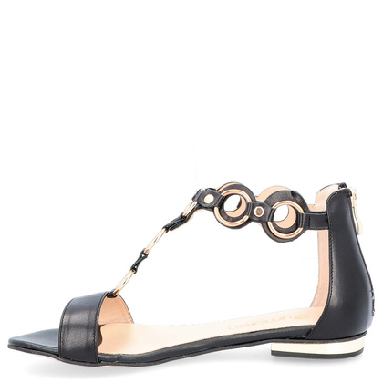 Płaskie sandały - TYMOTEO D1021 CZARNE