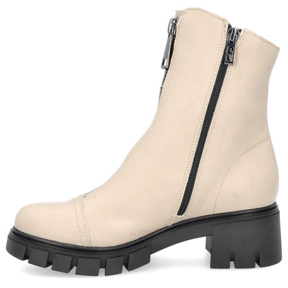 Wygodne botki ze skóry - SIMEN 3264A BEŻOWE