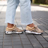 Modne sneakersy damskie - LAURA VITA BURTON 11 ZŁOTE