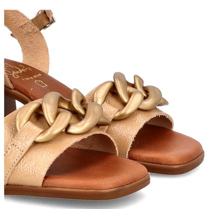 Sandały na niskim obcasie - OH! MY SANDALS 5354 BEŻOWE