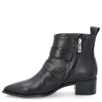 Skórzane botki z klamrami - TYMOTEO 2165 CZARNE