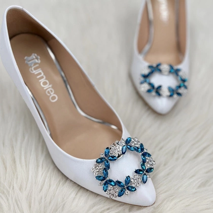 Prostokątne klipsy do butów  - TYMOTEO LOVE T30 NIEBIESKIE