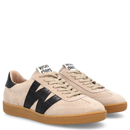 Hiszpańskie sneakersy premium - WONDERS AP-2001 BEŻOWE