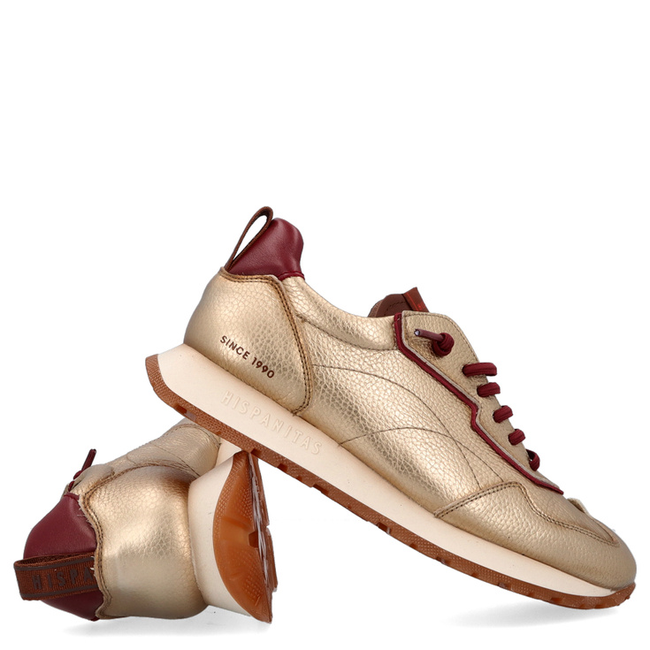 Hiszpańskie sneakersy damskie - HISPANITAS HI254312 ZŁOTE