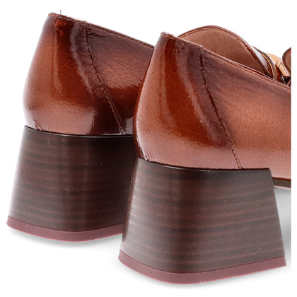 Lakierowane półbuty na obcasie - HISPANITAS HI243590 BRĄZOWE