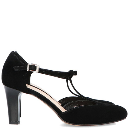 Piękne buty taneczne ze skóry - KOTYL 889 CZARNE