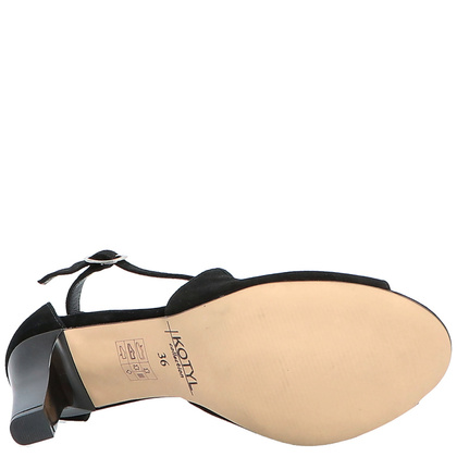 Taneczne sandałki ze skóry - KOTYL 4325 CZARNE