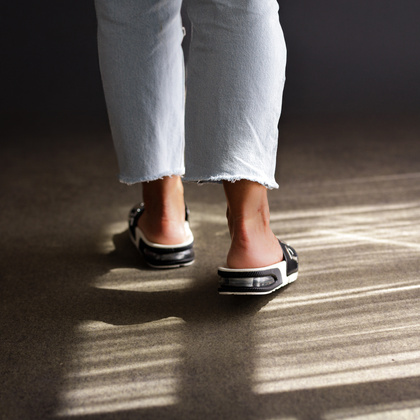 Klapki premium - PLEIN SPORT PACS USG0028 BIAŁO-CZARNE