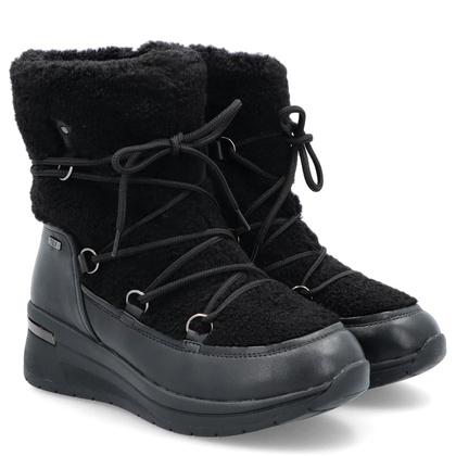 Śniegowce damskie z wiązaniem - CAPRICE 9-26222-43 CZARNE