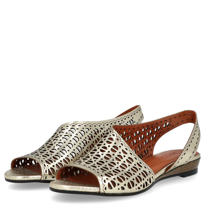 Ażurowe sandałki ze skóry - BOCCATO 167.513 ZŁOTE