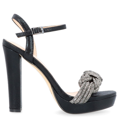 Sandały na platformie - MENBUR 24273 CZARNE