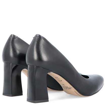 Klasyczne czółenka na słupku - KOTYL 1273 CZARNE