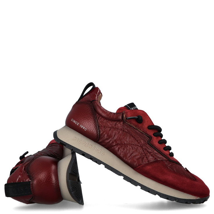 Hiszpańskie sneakersy damskie - HISPANITAS HI254209 BORDOWE