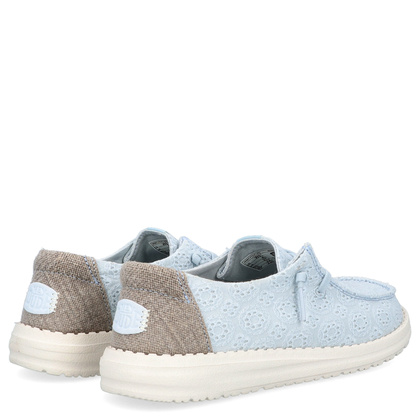 Lekkie półbuty damskie - HEY DUDE WENDY EYELET LACE 43128 BŁĘKITNE