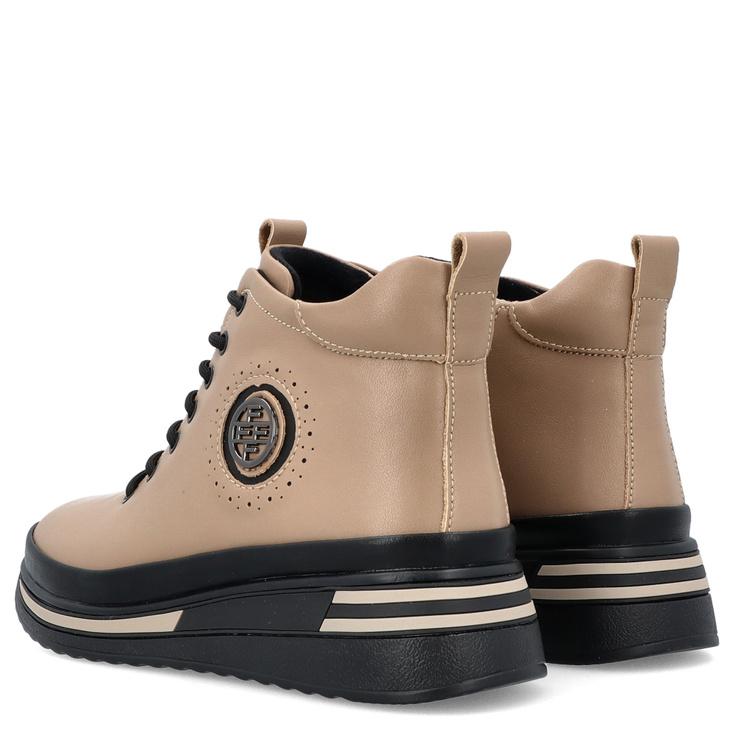 Damskie sneakersy ze skóry - FILIPPO DBT4215/25 BEŻOWE