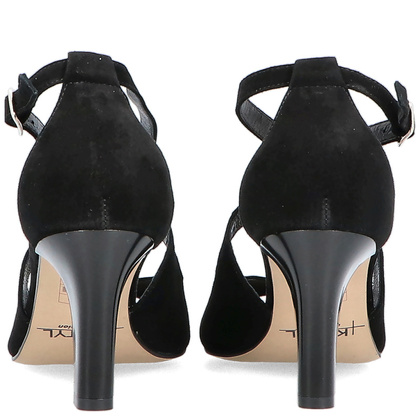 Taneczne sandałki ze skóry - KOTYL 4325 CZARNE