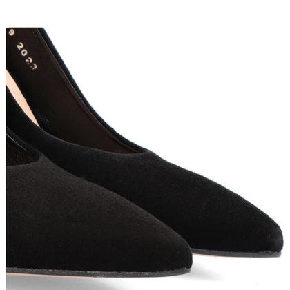 Szpilki z kontrastowym obcasem - KOTYL 8509 CZARNE