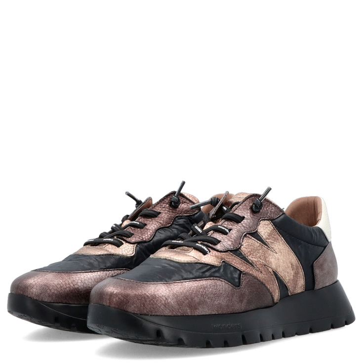 Hiszpańskie sneakersy premium - WONDERS A-2491 METALICZNE