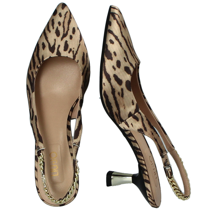 Czółenka bez pięty z motywem zwierzęcym  - LIU JO SANDIE 08