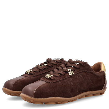 Hiszpańskie sneakersy premium - WONDERS AP-2103 BRĄZOWE
