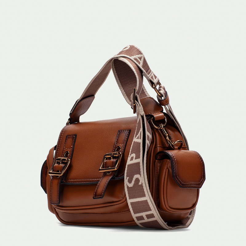 Torebka damska listonoszka - HISPANITAS BI254143 BRĄZOWA