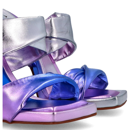 Hiszpańskie klapki na zdobnym obcasie - ALMA EN PENA V240504 FIOLETOWE