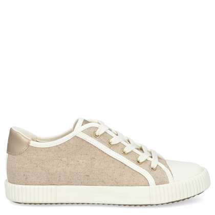 Sznurowane trampki damskie - GEOX D.BLOMIEE B-SHI. TEX D556HB BEŻOWE