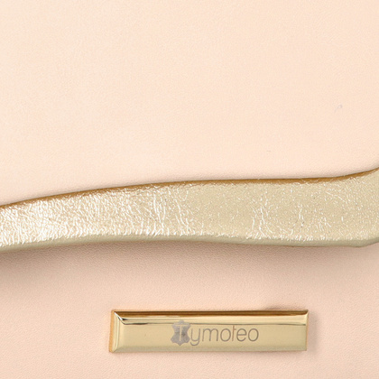 Prostokątna kopertówka wizytowa - TYMOTEO 132 JASNY BEŻ