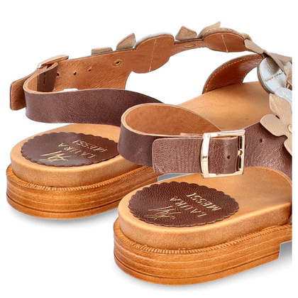 Eleganckie sandały - LAURA MESSI 2762 BRĄZ