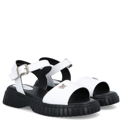 Wygodne sandały ze skóry - FILIPPO DS6811/25 BIAŁE