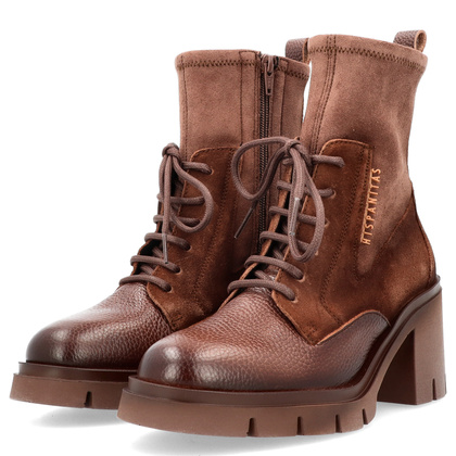 Sznurowane botki na obcasie - HISPANITAS HI254281 CZEKOLADOWE