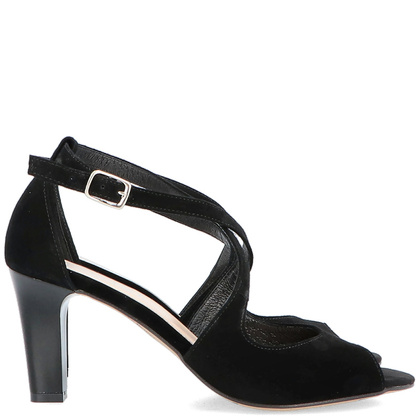 Taneczne sandałki ze skóry - KOTYL 4325 CZARNE