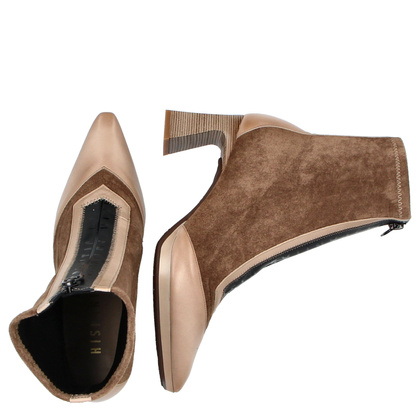 Hiszpańskie botki z zamkiem - HISPANITAS HI254186 BEŻOWE