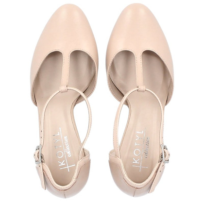 Buty damskie idealne do tańca - KOTYL 7063 BEŻOWE
