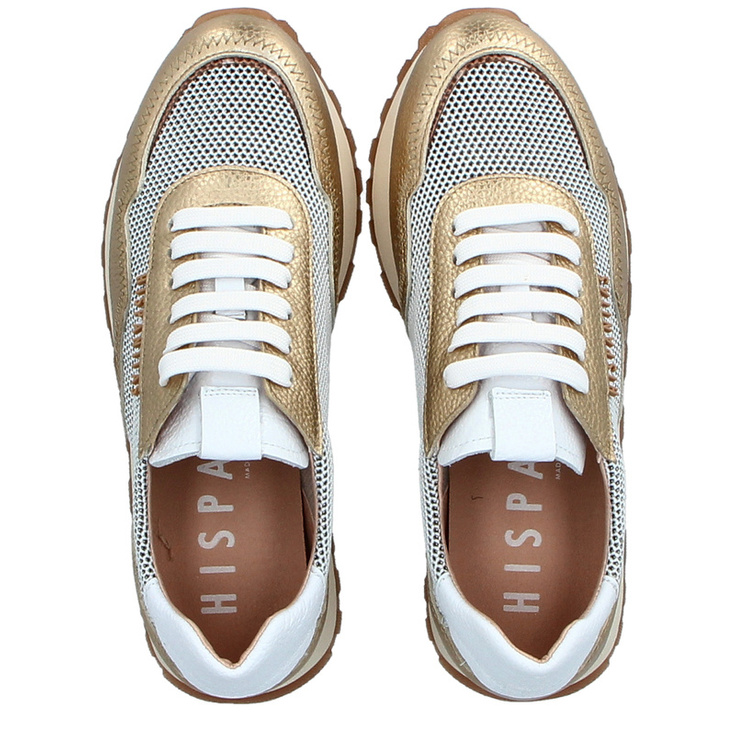 Hiszpańskie sneakersy - HISPANITAS BHV243231 BIAŁO-ZŁOTE