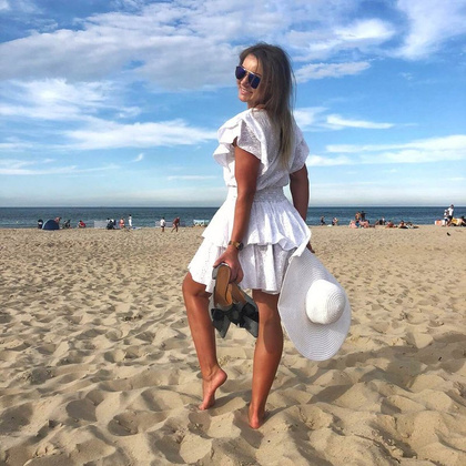 Klapki w groszki - TYMOTEO UTTI CZARNO BIAŁE