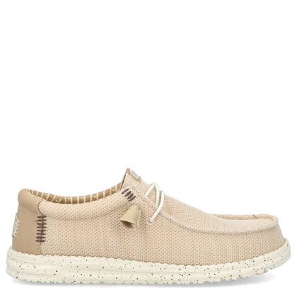 Lekkie mokasyny męskie - HEY DUDE WALLY STRETCH SOX BEŻOWE