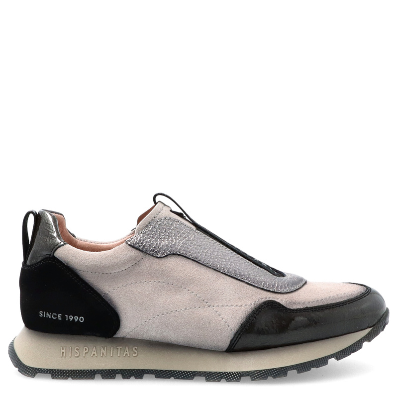 Wsuwane sneakersy damskie - HISPANITAS HI254311 SZARO CZARNE