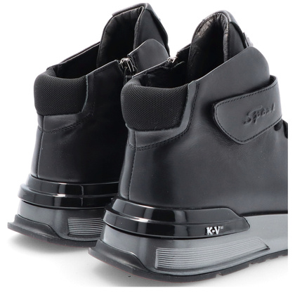 Męskie sneakersy za kostkę - JOHN DOUBARE R6576 CZARNE