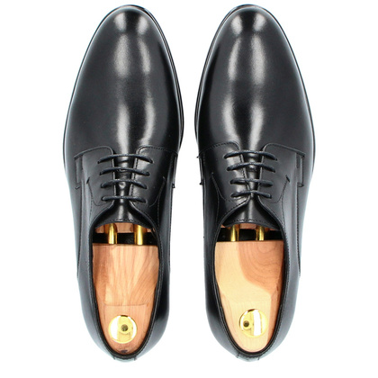 Skórzane półbuty męskie - TAPI A-6951 CZARNE