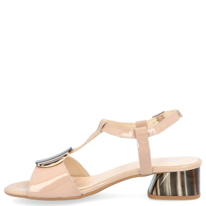 Eleganckie sandały z ozdobą - TYMOTEO GABI BEŻOWE