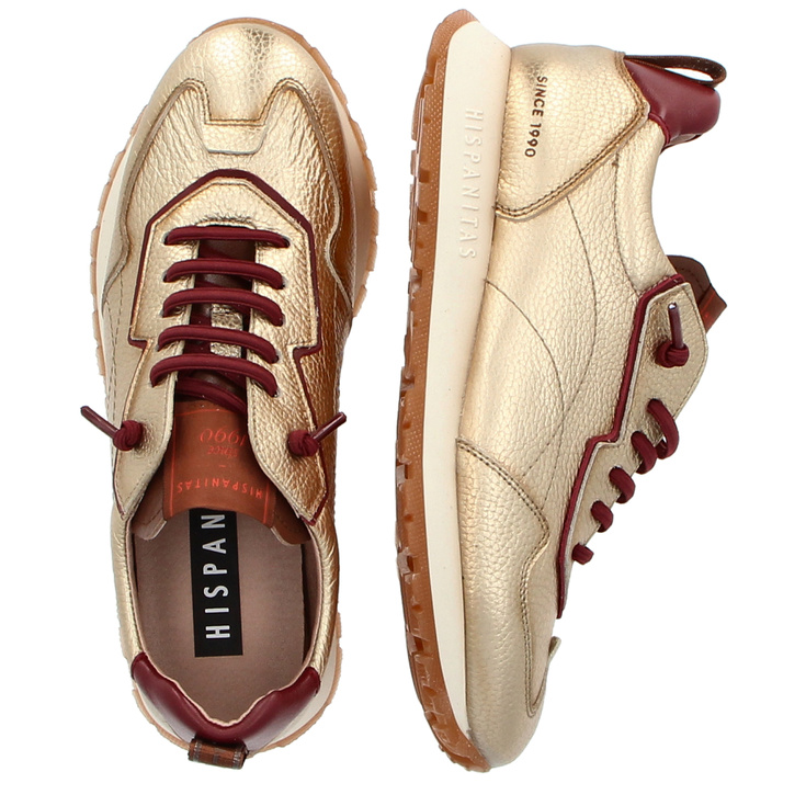 Hiszpańskie sneakersy damskie - HISPANITAS HI254312 ZŁOTE