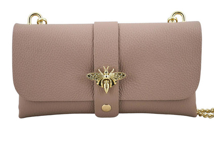 Torebka ze skóry naturalnej - BARBERINIS 958/1 PUDROWY RÓŻ