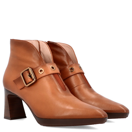 Hiszpańskie botki z wycięciem - HISPANITAS HI254244 BRĄZOWE