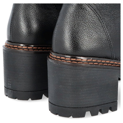 Wysokie workery ze skóry - TYMOTEO 2163/1 CZARNE