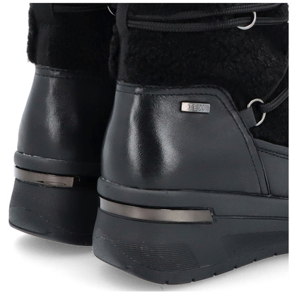 Śniegowce damskie z wiązaniem - CAPRICE 9-26222-43 CZARNE